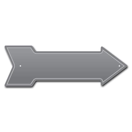 Signmission Gray Arrow Sign Funny Home Decor 36in Wide P-ARROW12-999839